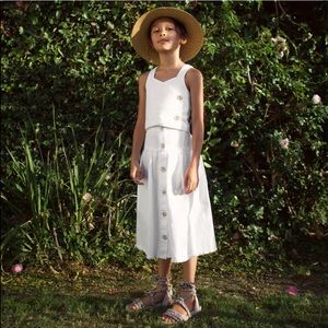 White midi Zara kids skirt